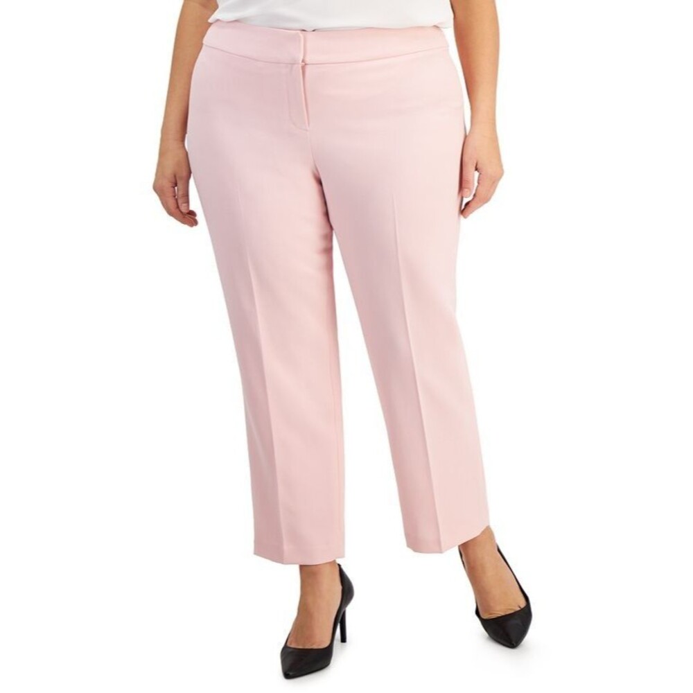 Kasper Women's Plus Size Straight-Leg Pants Formal Casual Tutu Pink 20W